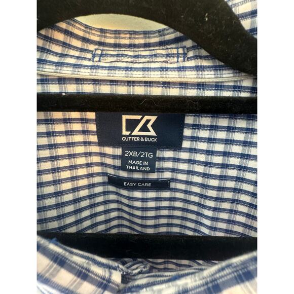 Cutter & Buck Mens Kentucky Wildcat Gingham Button Down Shirt Size 2XB/2XT - Picture 6 of 8